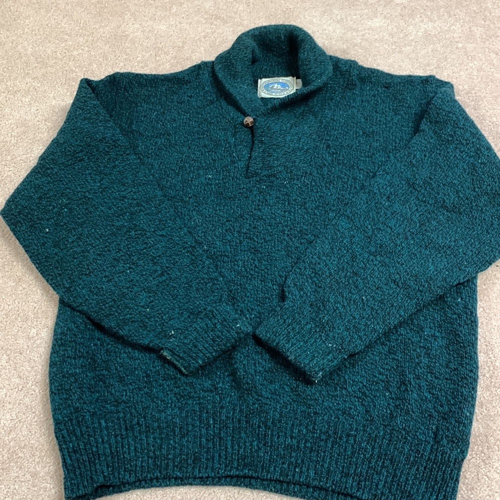 Environmental Clothing Co. Wool Sweater Large Shawl Collar
